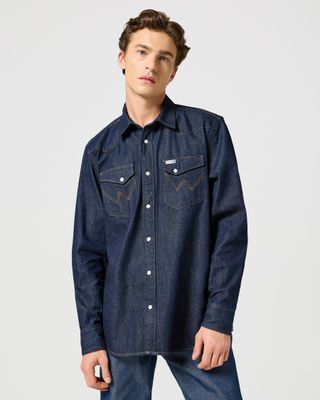 Wrangler Blue Bell 2 Pocket Denim Shirt - Rinse