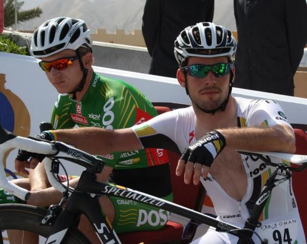 Mark McNally and Mark Cavendish pre-time trial