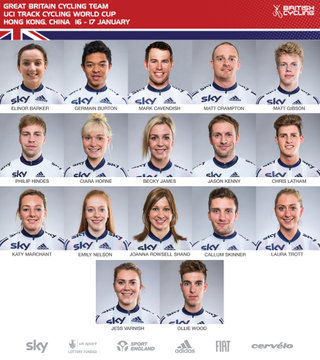 Team GB for the Hong Kong Track World Cup