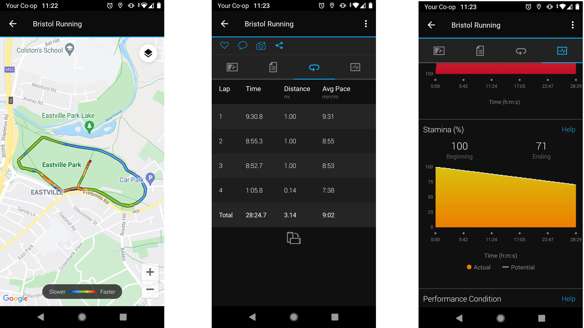 Garmin Connect app screengrabs