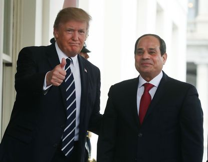 Donald Trump and Egyptian President Abdel Fattah Al Sisi.