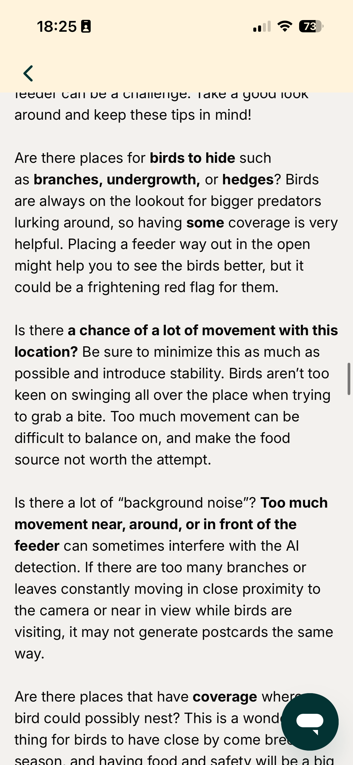 Screenshots from the Bird Buddy 2 app interface