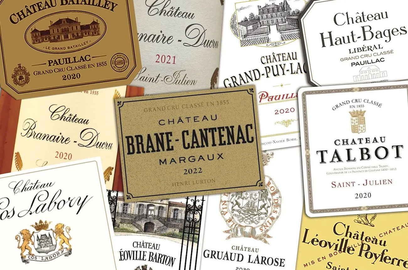 bordeaux wine labels