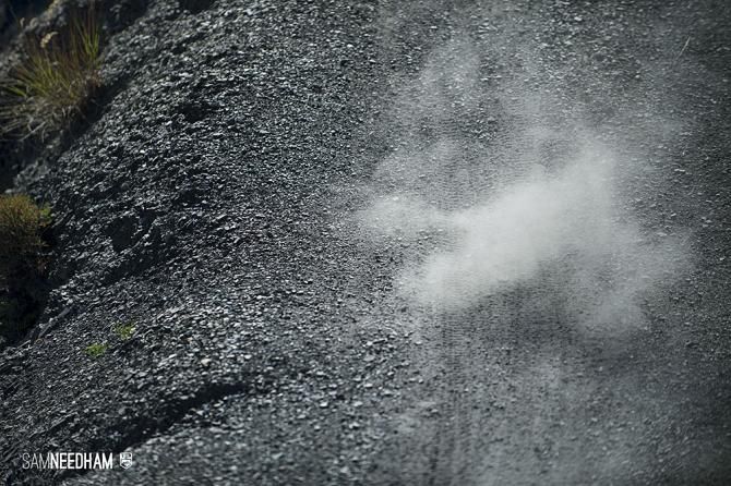 Dust hung in the area after each rider passed