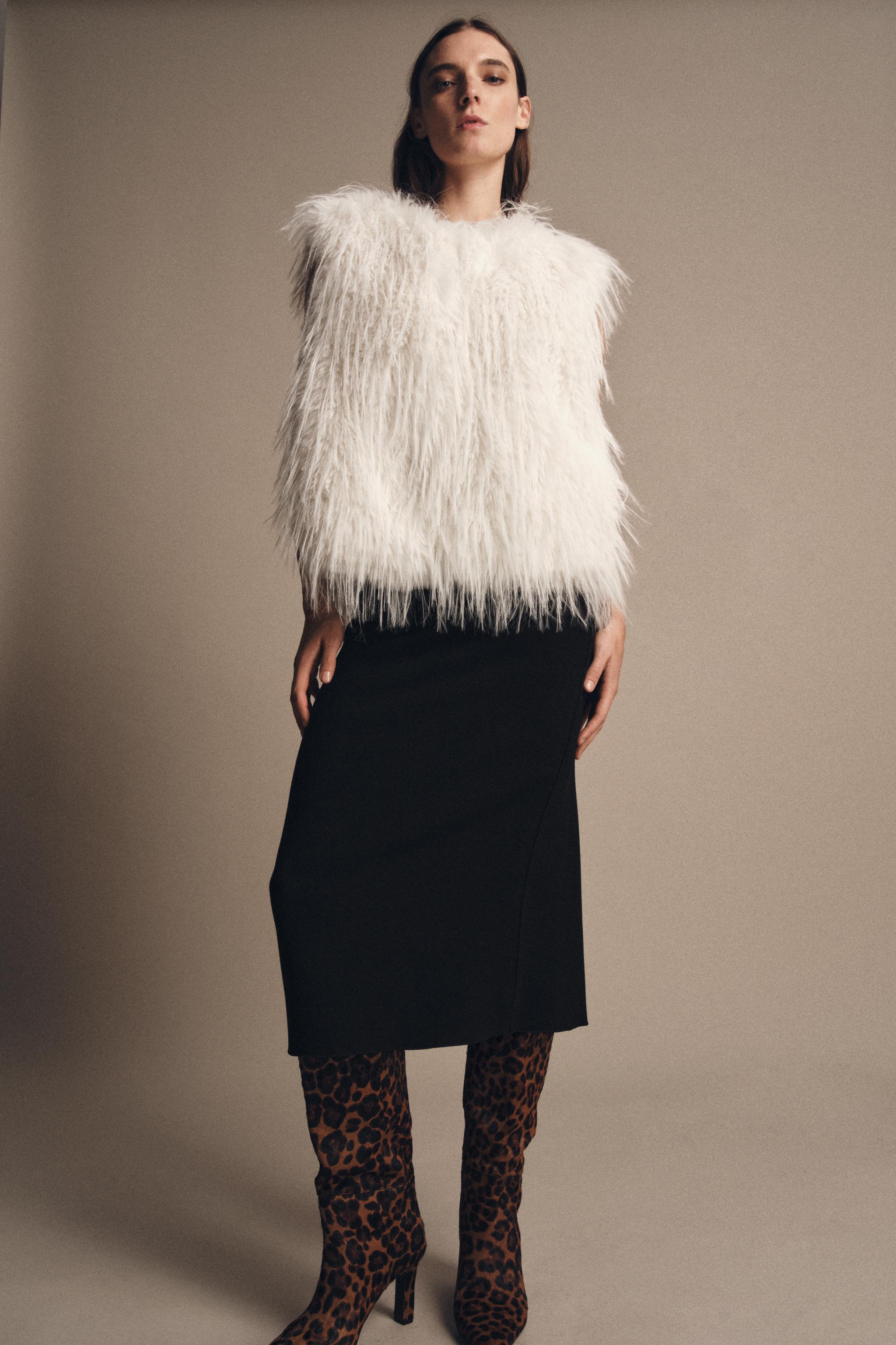 Zw Collection Slit Pencil Skirt