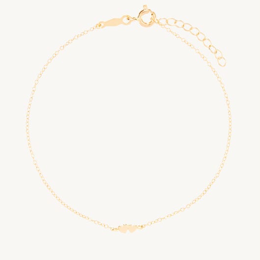 Twin Hearts Bracelet - 6"-7"