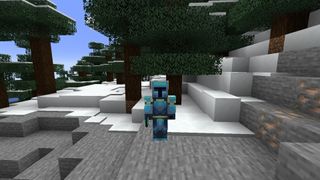 Minecraft skins - Shovel Knight looks around in delight at all the snow he can shovel