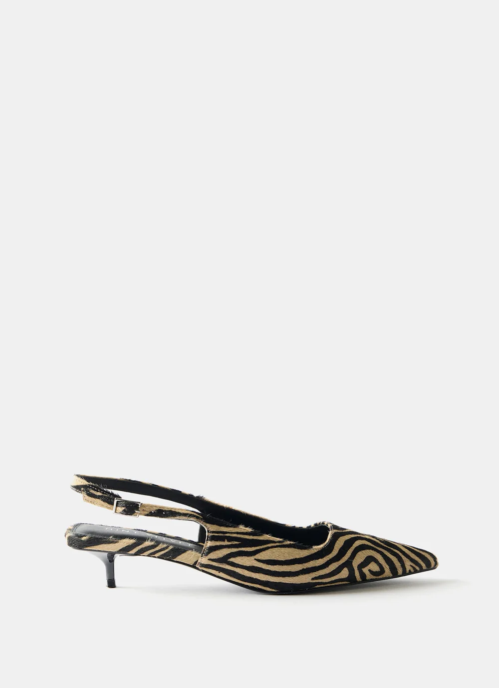 Mint Velvet, Ines Zebra Print Kitten Heels