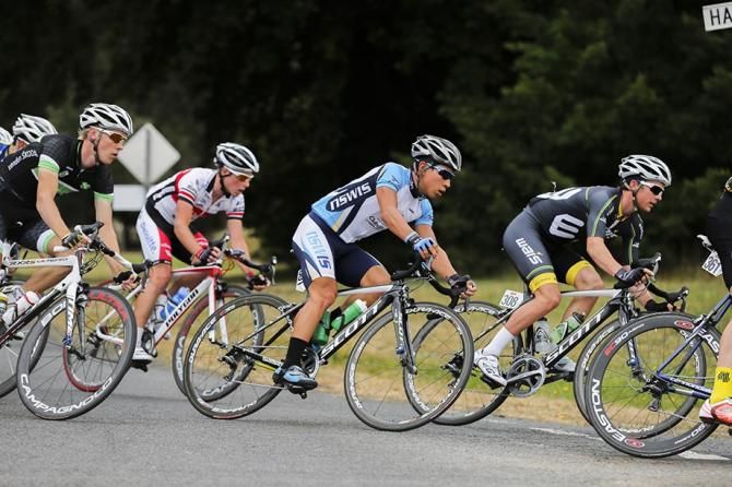Caleb Ewan missed the break .