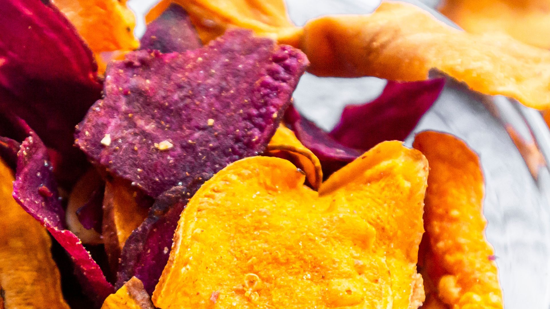 Roasted vegetable crisps