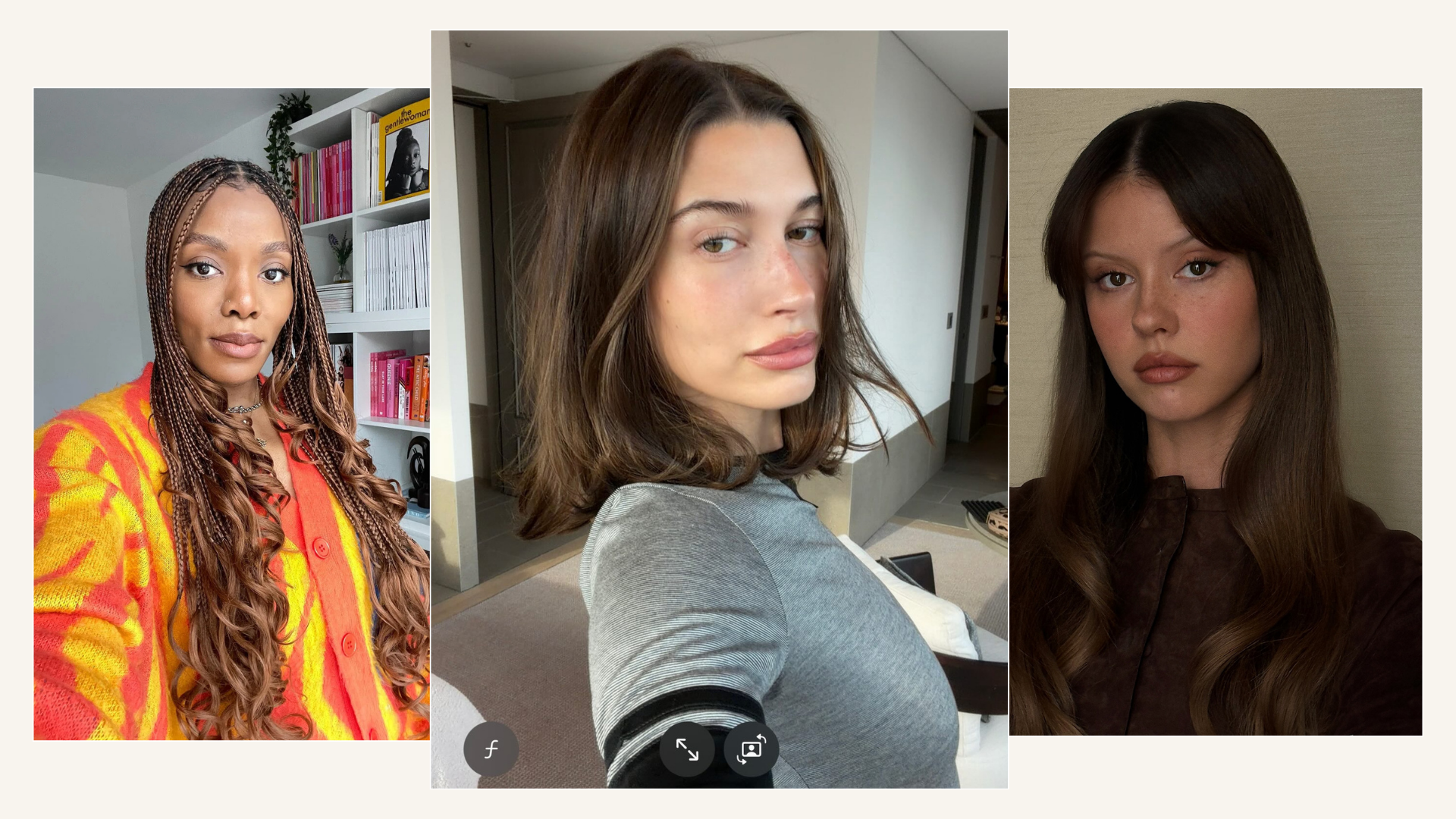 A collage with photos of @the_oluwaseun, @haileybieber, @ninapark 