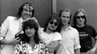 Marillion backstage in 1985