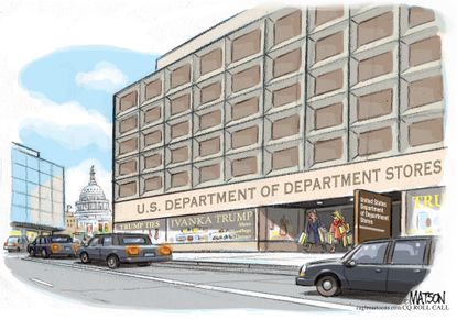 Political Cartoon U.S. Ivanka Trump Department Stores