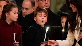 Princess Charlotte, Prince Louis and Kate Middleton at the Together at Christmas carol concert