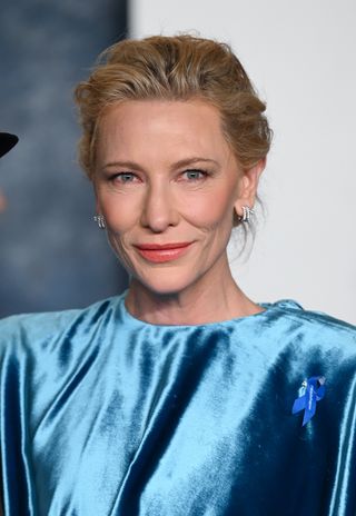 Cate Blanchett attends the 2023 Vanity Fair Oscar Party hosted by Radhika Jones at Wallis Annenberg Center for the Performing Arts on March 12, 2023 in Beverly Hills, California