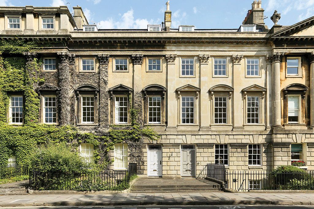 properties for city living: Queen Square, Bath.
