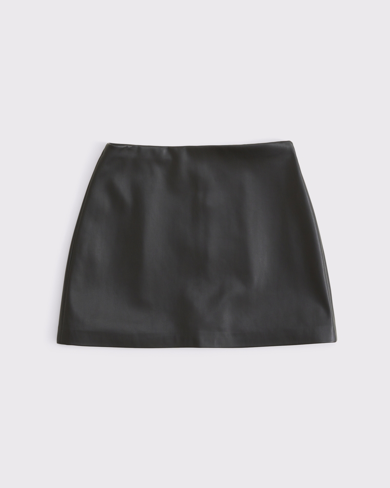 The A&amp;amp;f Scarlett Curve Love Vegan Leather Mini Skort