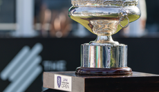 The Link Hong Kong Open trophy on a box