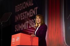 Rachel Reeves, UK chancellor of the exchequer, at the Regional Investment Summit West Midlands 2025 in Birmingham, UK, on Tuesday, Oct. 21, 2025