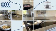 Compilation of the best induction pans being used during testing by the team at woman and home