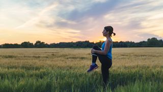 running stretching