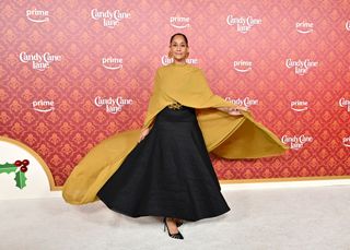 Tracee Ellis Ross in Brandon Maxwell at the Candy Cane Lane L.A. premiere