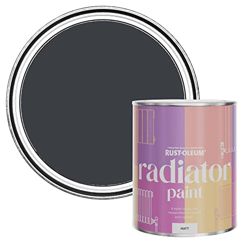 Rust-Oleum Grey Heat Resistant Radiator Paint in Matt Finish - Graphite 750ml (shdrct1146)