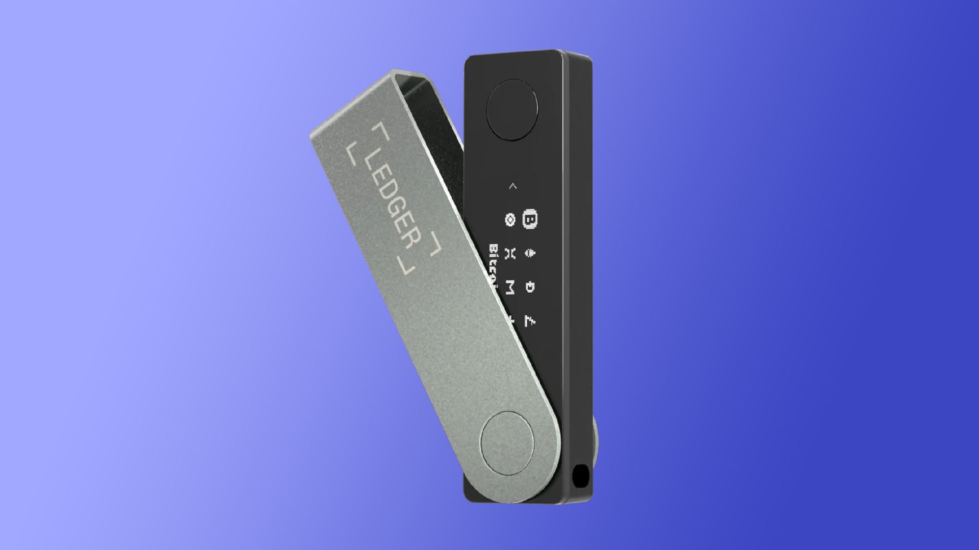 A Ledger Nano X Crypto wallet.