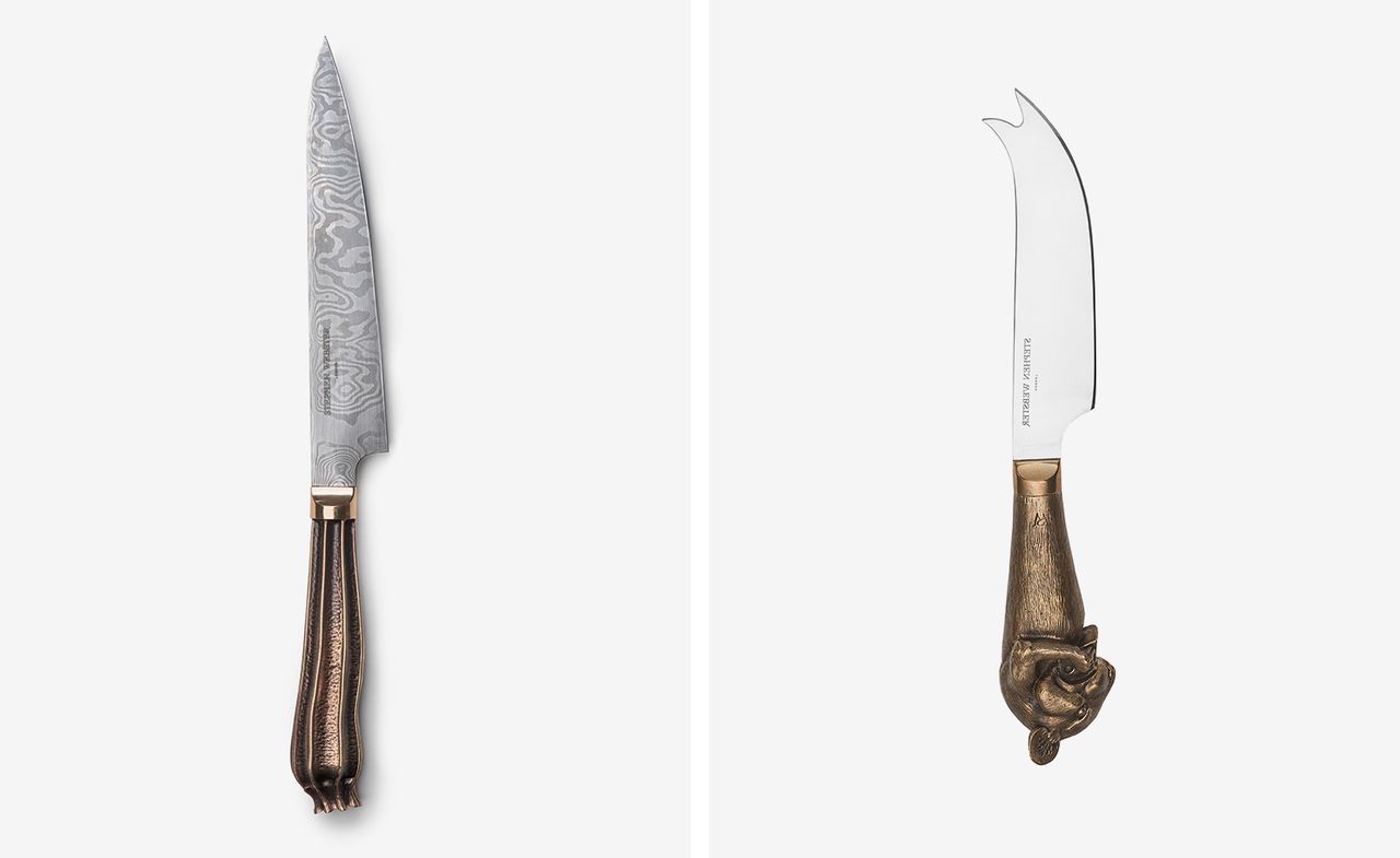 Left, ’Vegetable’ knife. Right, Mouse Cheese knife