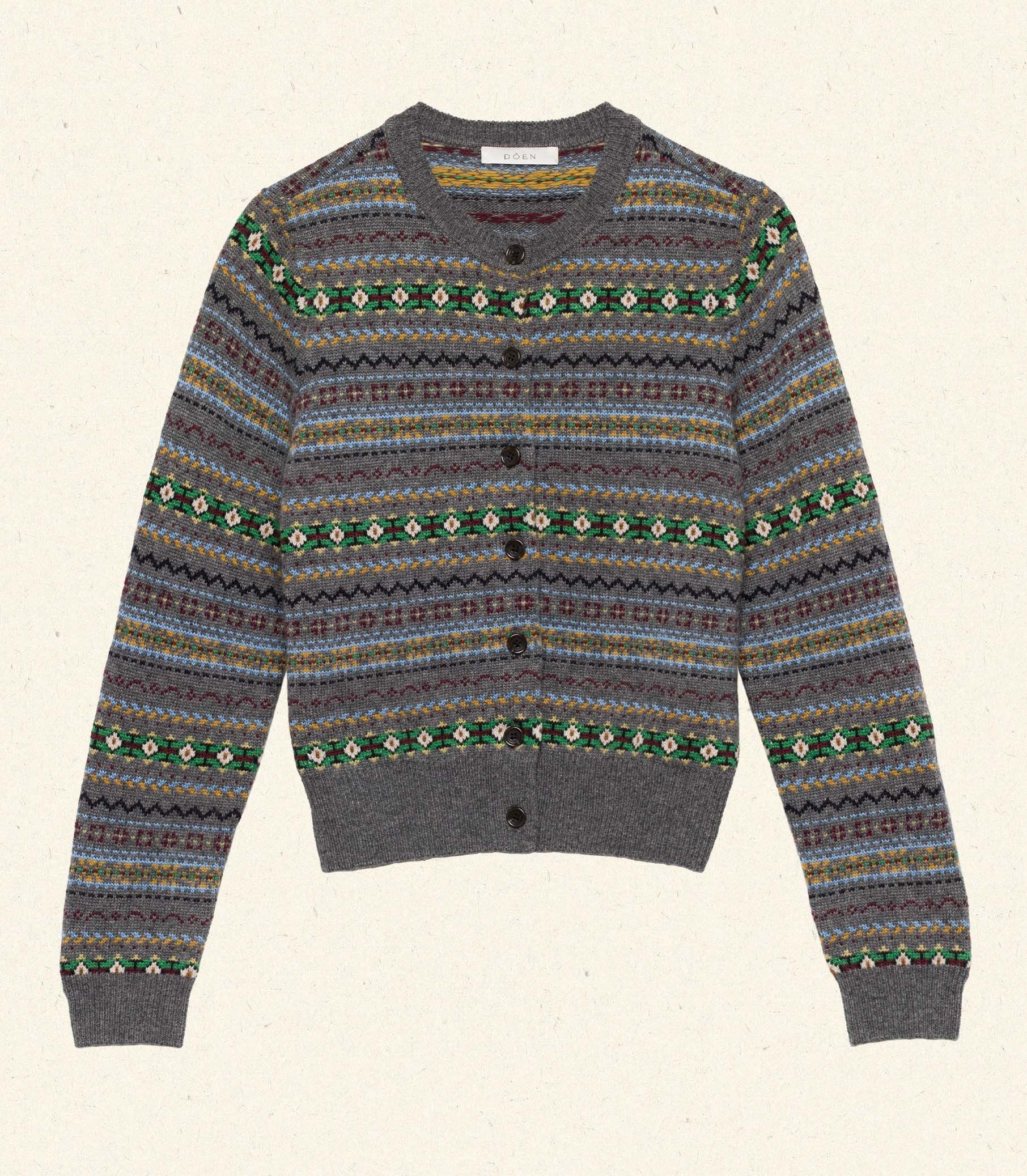 DOEN, Faustine Cardigan in Dashwood Fair Isle