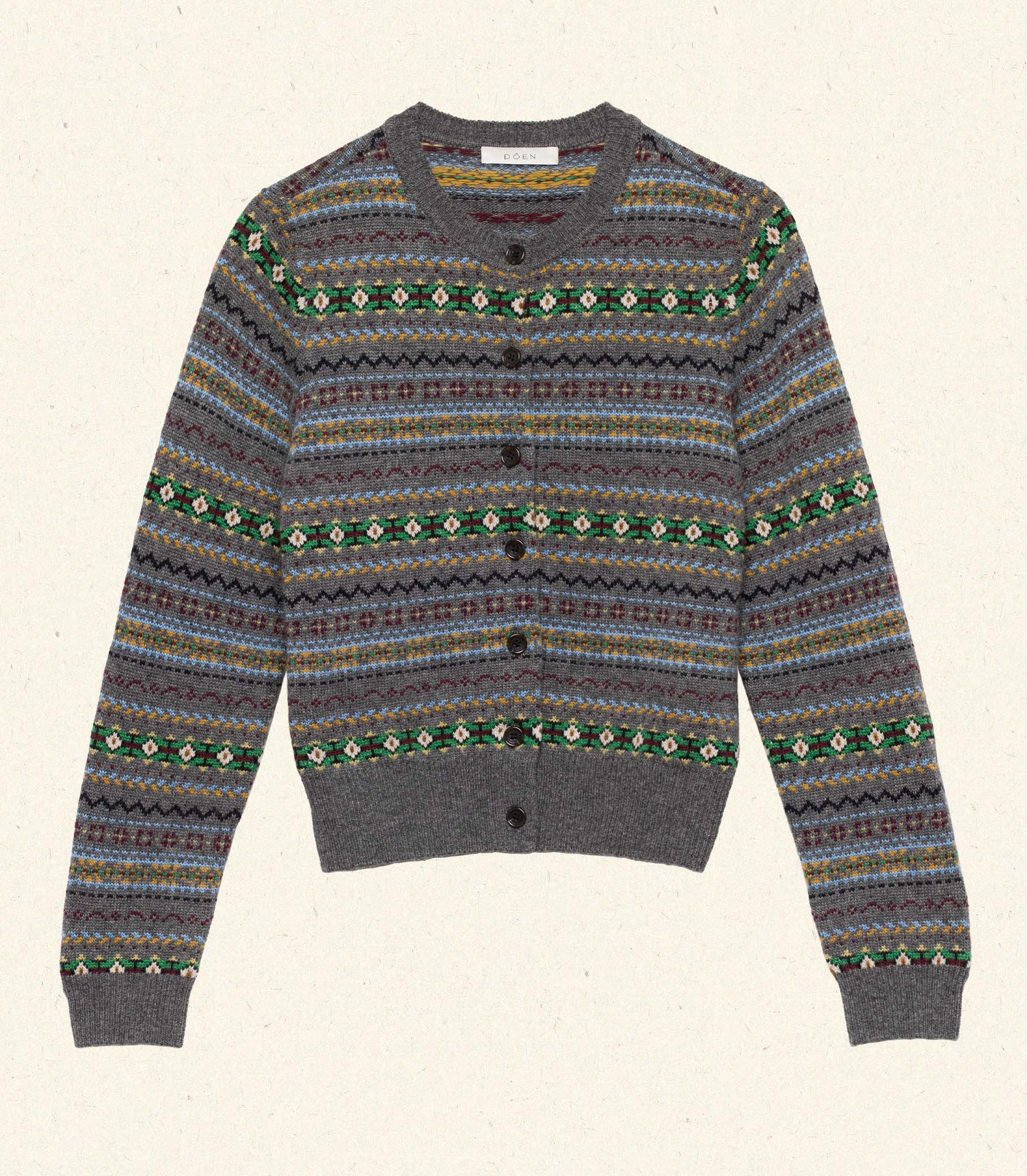DOEN, Faustine Cardigan in Dashwood Fair Isle