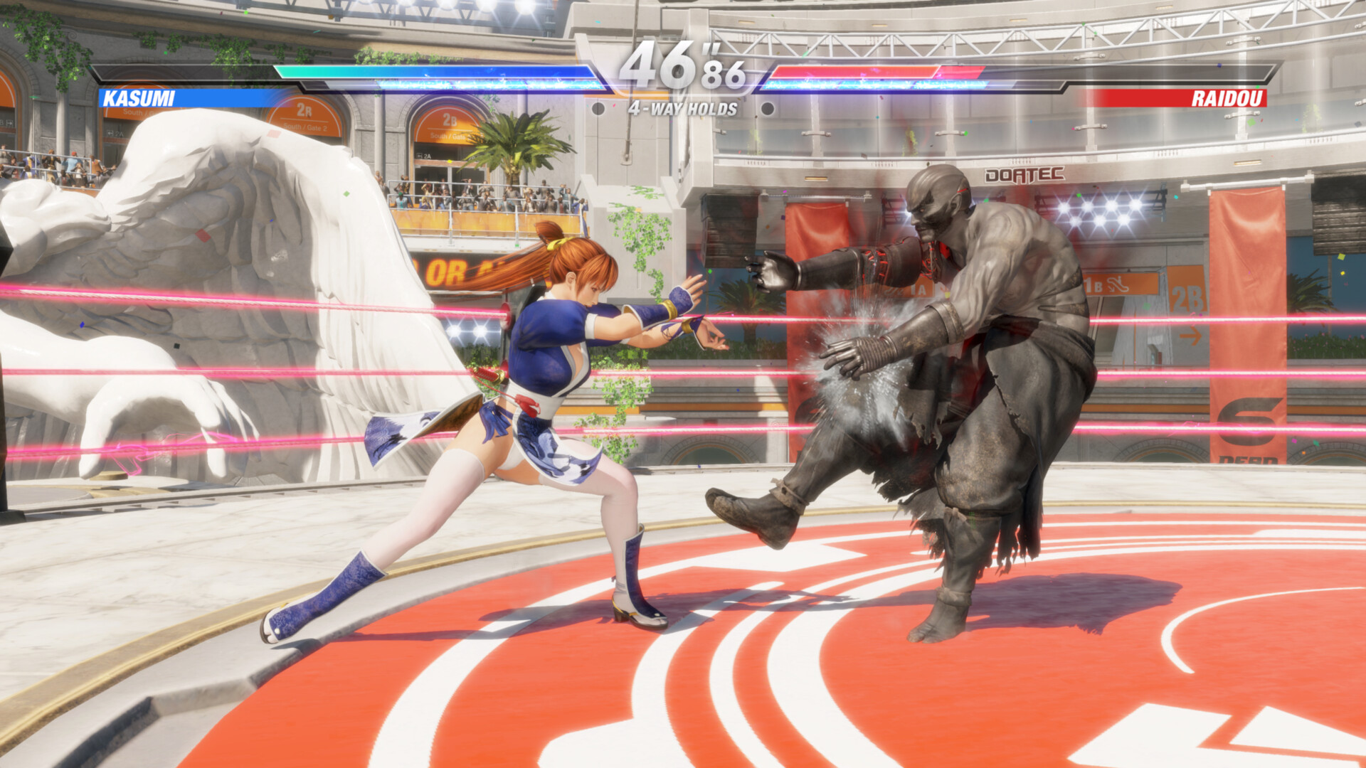 A Dead or Alive 6 Last Round screenshot showing a fight in progress.