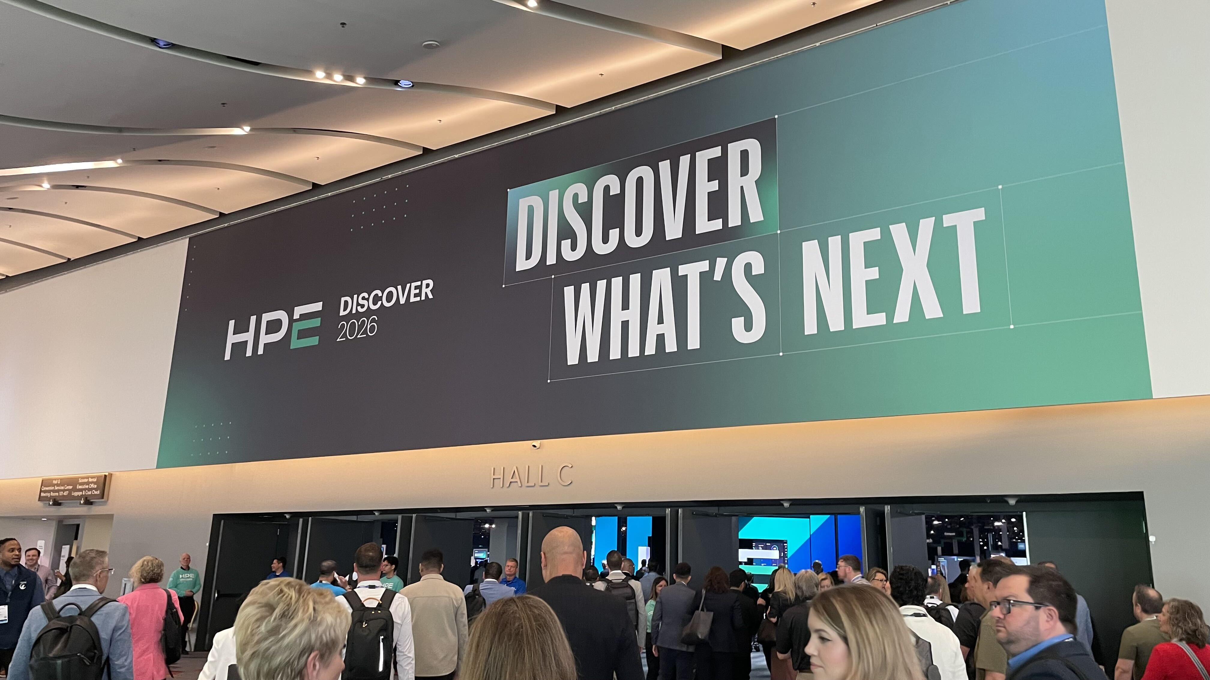 A sign for the keynote for HPE Discover 2026
