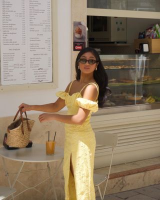 What to pack for Italy: @jeannine.roxas wears a yellow dress