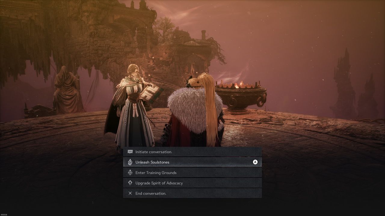 The First Berserker Khazan Soulstones menu