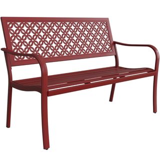 Grand patio Garden Bench, Outdoor Benches with Anti-Rust Steel Metal Powder Coated Frame