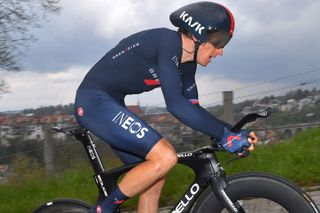 FRIBOURG SWITZERLAND MAY 02 Geraint Thomas of The United Kingdom and Team INEOS Grenadiers during the 74th Tour De Romandie 2021 Stage 5 a 1619km Individual Time Trial stage from Fribourg to Fribourg 614m ITT TDR2021 TDRnonstop UCIworldtour on May 02 2021 in Fribourg Switzerland Photo by Luc ClaessenGetty Images