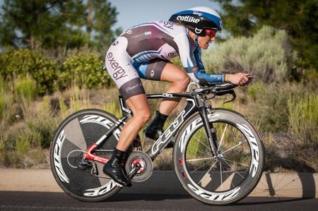 Kristin Armstrong (Exergy) putting in a winning time.