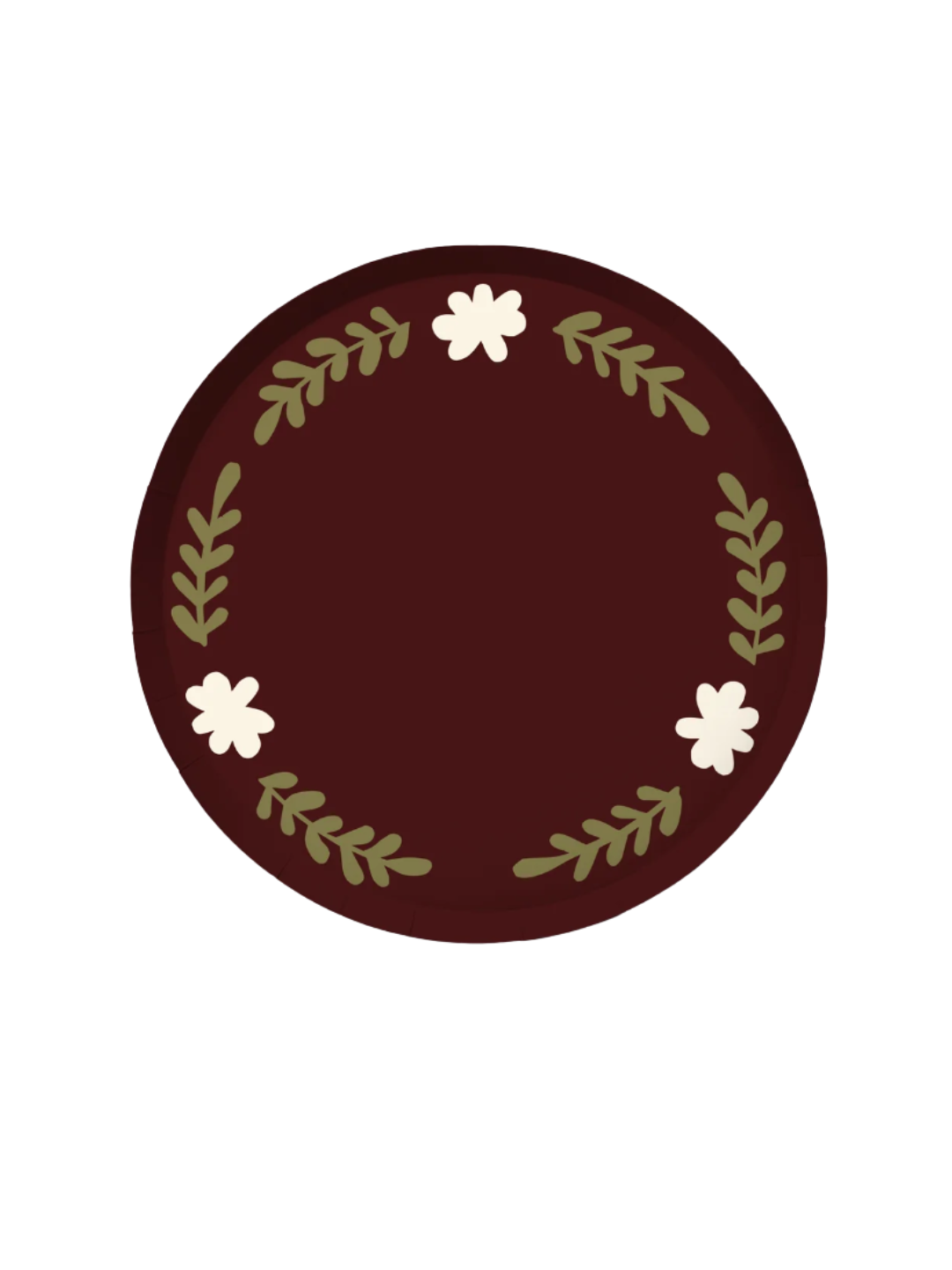 a brown decorative paper plate