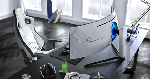 Samsung S Odyssey G9 Is An Ultra Curvy 49 Inch Dual Qhd Gaming Monitor Pc Gamer