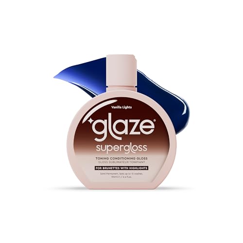 Glaze Supergloss Color Conditioning Gloss 
 Hydrating Semi-Permanent Color Hair Gloss 
Shine Boost 
 Color Depositing Mask - Vegan, Cruelty-Free 
 190ml - Vanilla Lights - Cool Blue Toner