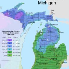 usda michigan growing zone map