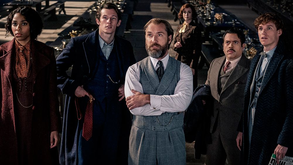 Fantastic Beasts: The Secrets of Dumbledore Jessica Williams Callum Turner Jude Law Eddie Redmayne