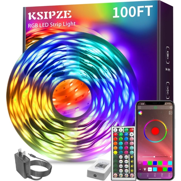 A set of KSIPZE 100ft Led Strip Lights
