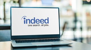 The Indeed website on a laptop