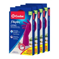 O-Cedar Playtex Reuseable Rubber Cleaning Gloves, 4 pack O-Cedar Playtex Reuseable Rubber Cleaning Gloves, 4 pack
