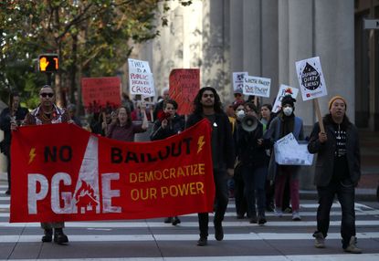 Protesters march against bailout of PG&E