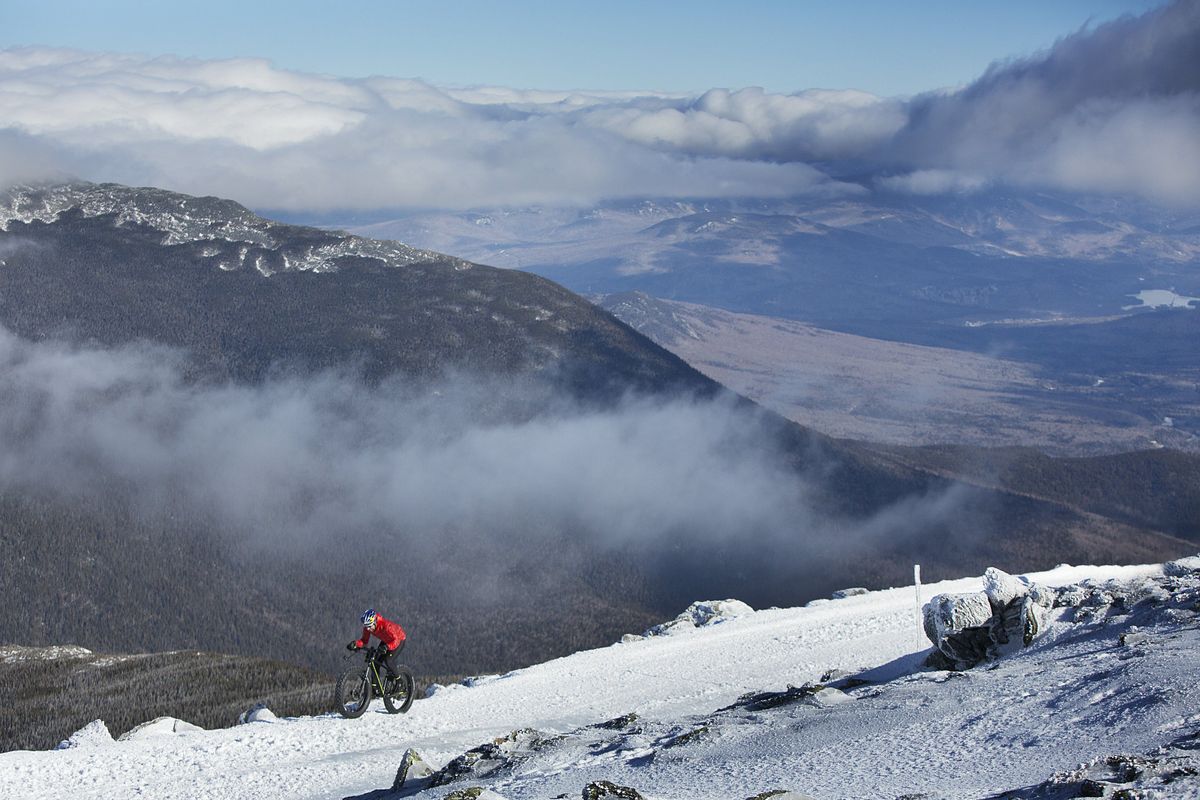 Tim Johnson climbed Mt. Washington on a fat bike