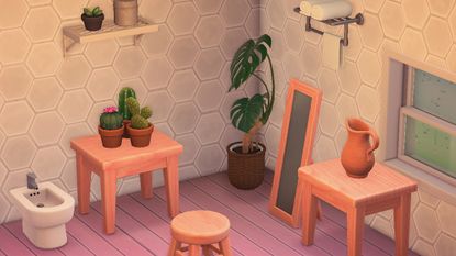Animal Crossing: Customise wooden furniture by painting it pink