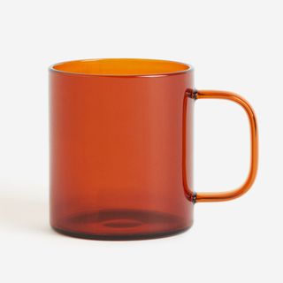 Orange glass mug